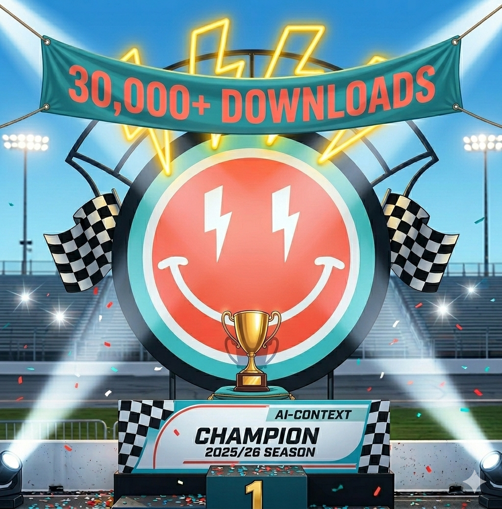 30,000+ Downloads — AI-Context Champion 2025/26 Season